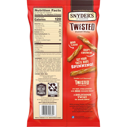 Snyder's of Hanover Pretzel Sticks Study Hall and Dorm Room Snack for Focused Grazing