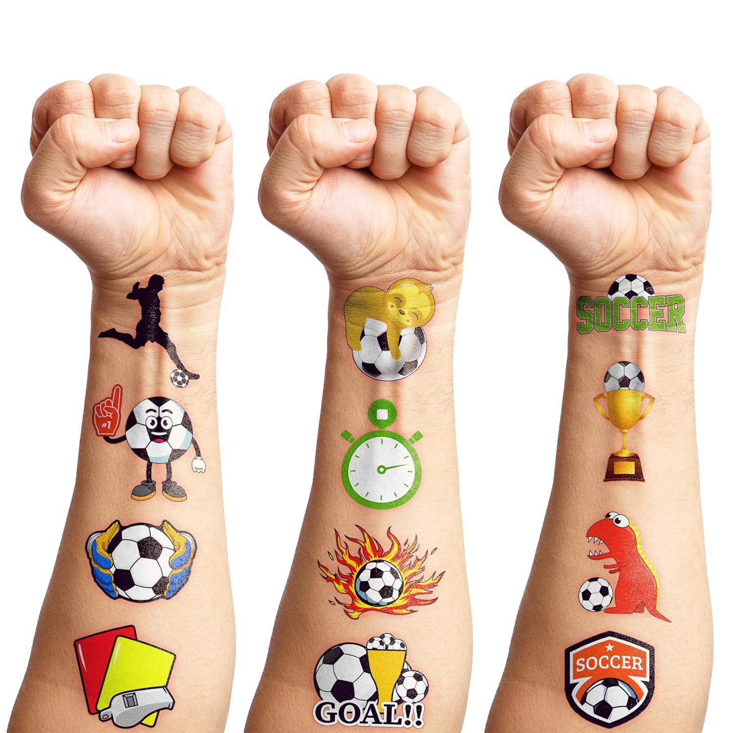 Soccer Ball Pre-Cut Tattoo Bundle – End of Season Gift for Youth Team Players and Junior Sports Enthusiasts