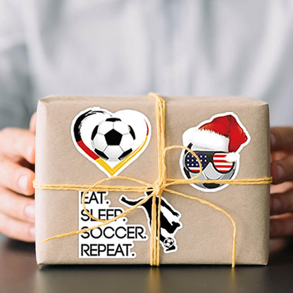 Soccer Player Gift Stickers – Bulk Vinyl Set for End of Season Team Gifts and Party Favors