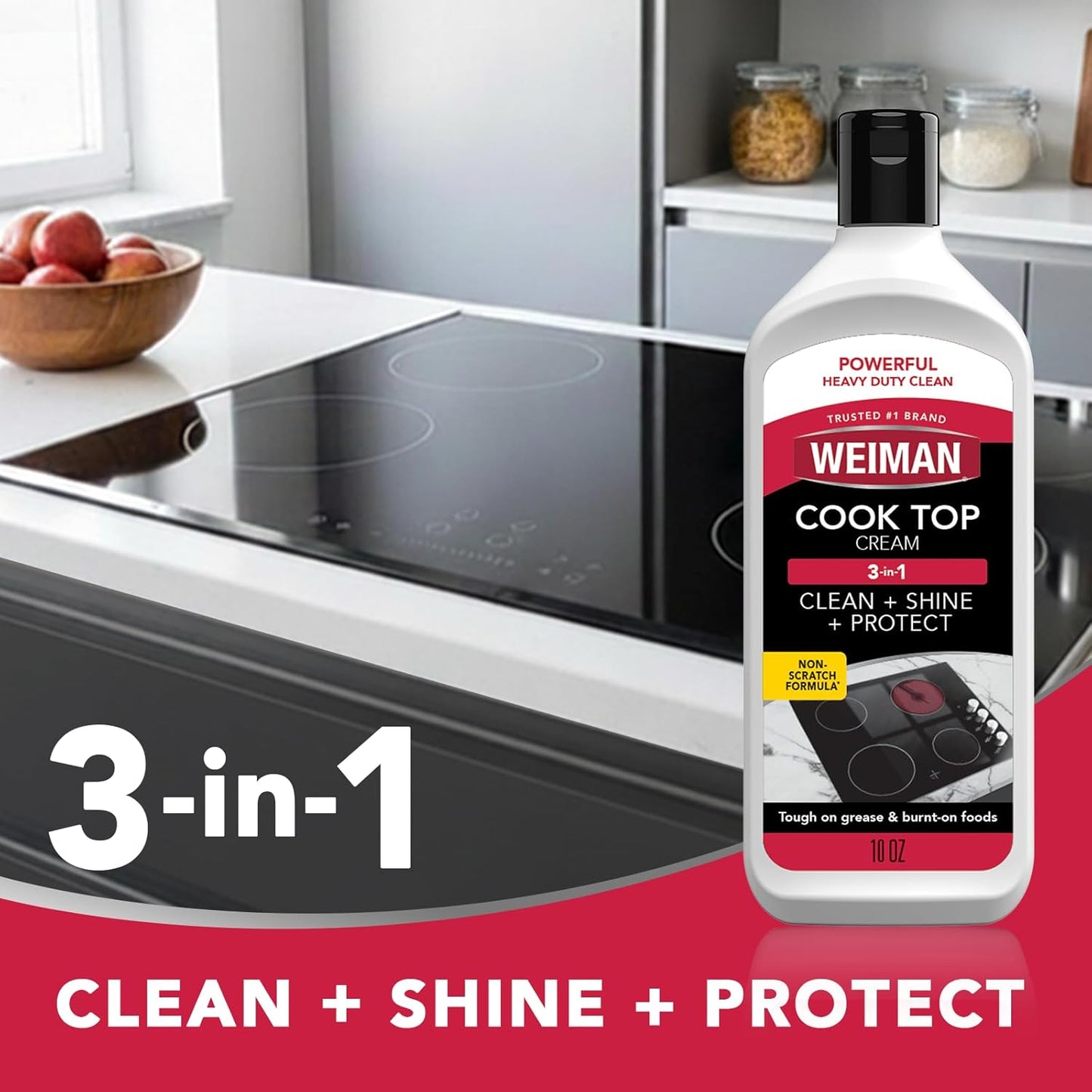 sodium bicarbonate active ingredient for gentle abrasive cleaning without scratching