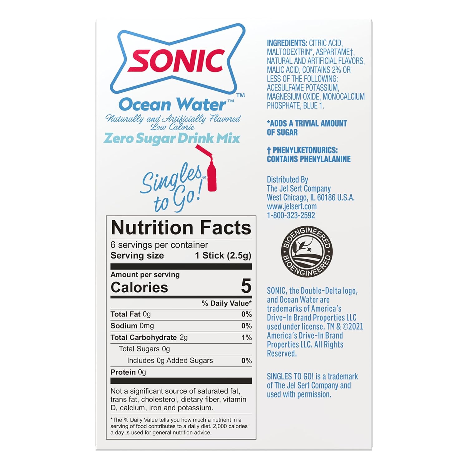 Sonic Singles to Go! Variety Pack – Sugar-Free Water Flavoring for Study Sessions, Library Breaks, and Brain-Boosting Focus
