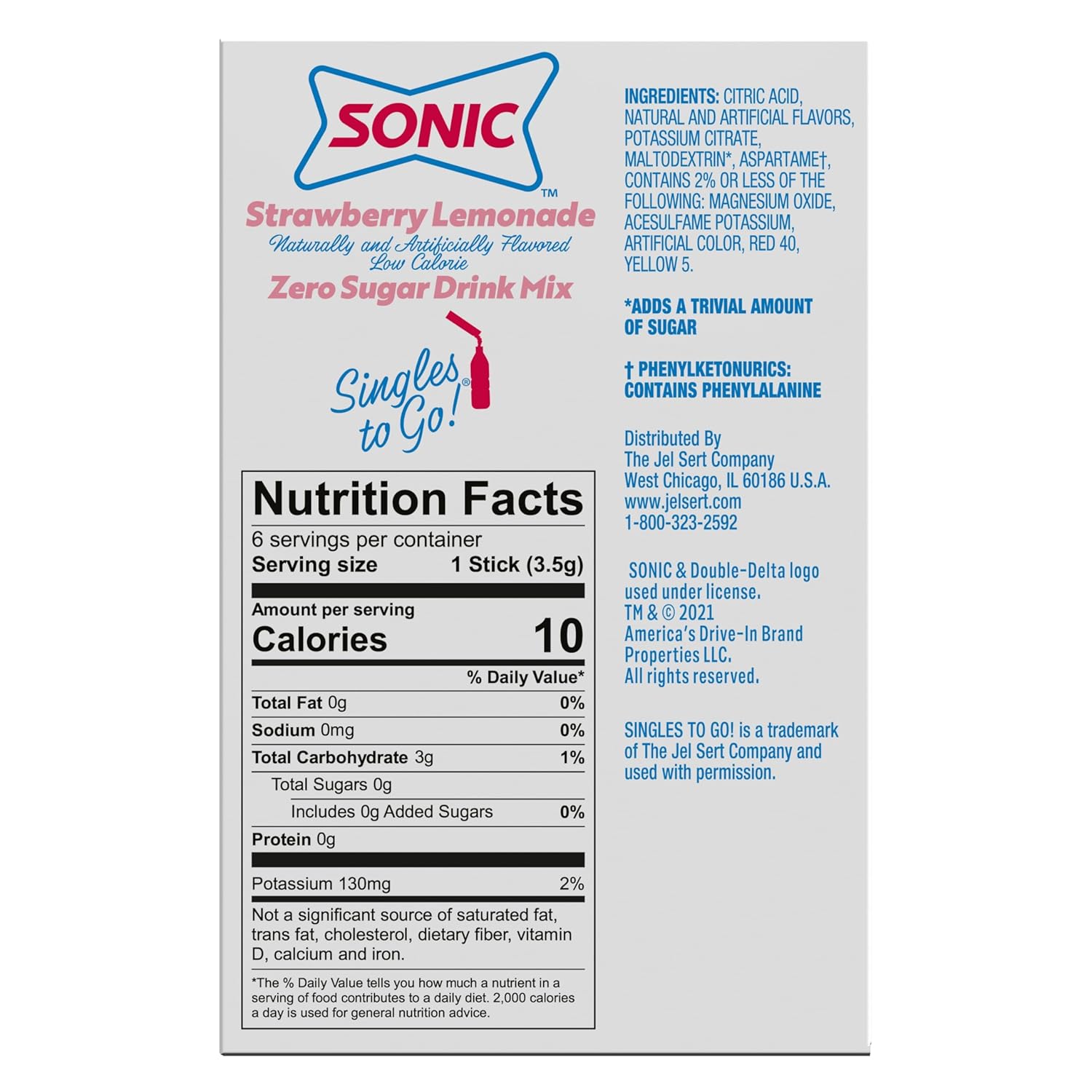 Sonic Singles to Go! Variety Pack – Sugar-Free Water Flavoring for Study Sessions, Library Breaks, and Brain-Boosting Focus