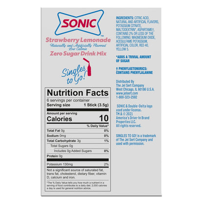 Sonic Singles to Go! Variety Pack – Sugar-Free Water Flavoring for Study Sessions, Library Breaks, and Brain-Boosting Focus