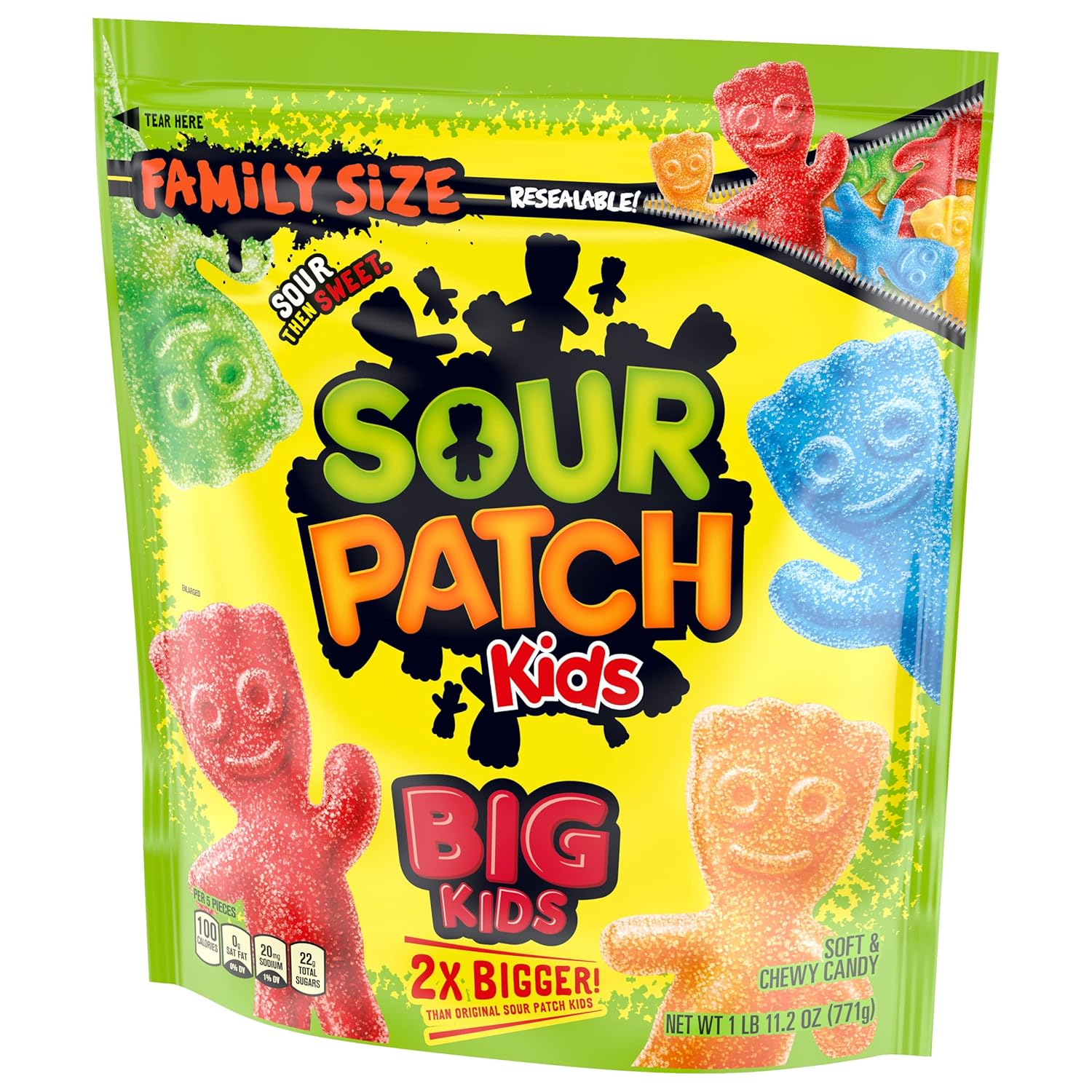 SOUR PATCH KIDS Big Kids Chewy Candy, Care Package Treat for Teens and College Students, 1.7 lb