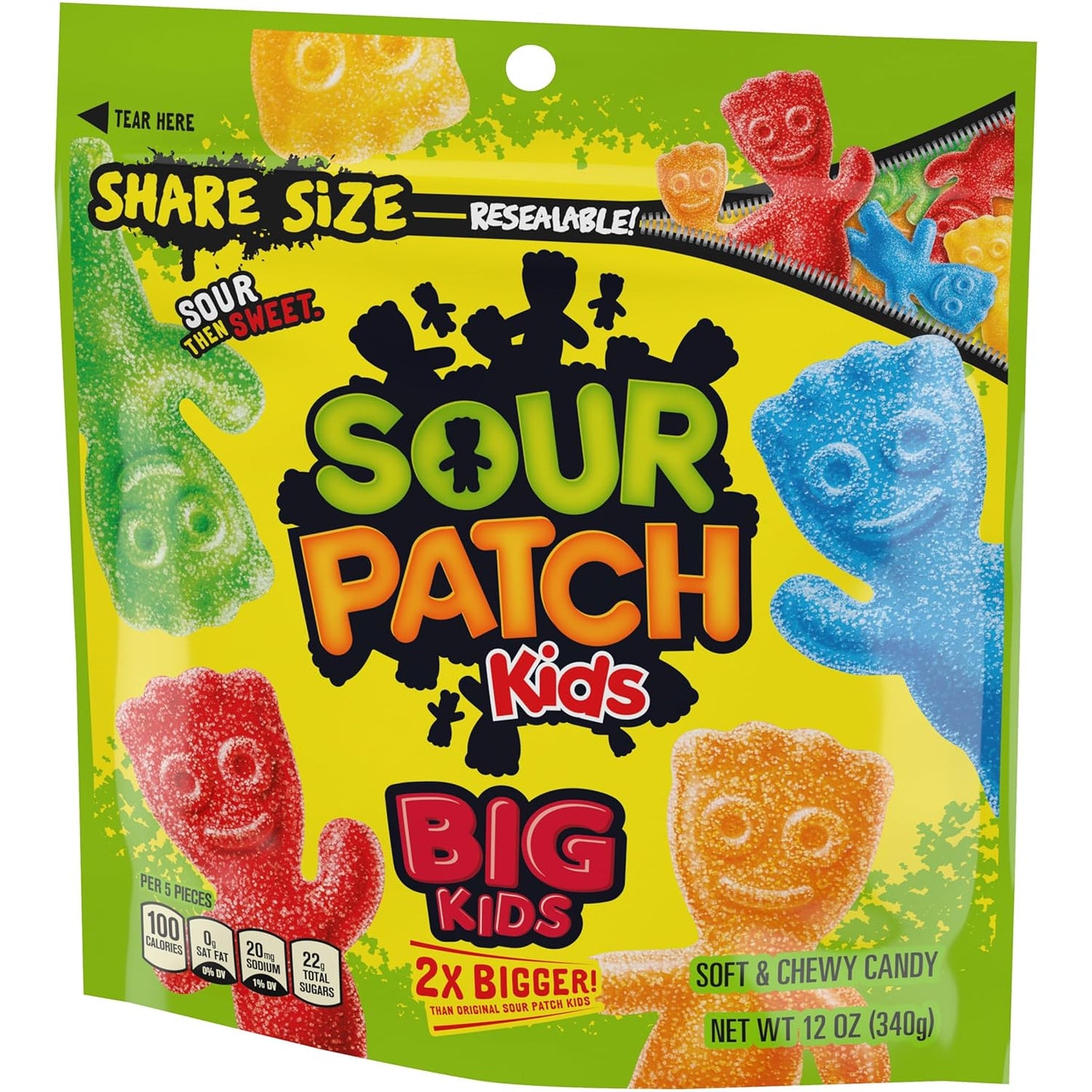 SOUR PATCH KIDS Big Kids Chewy Sour Candy Care Package, 12 oz Fun Gift for College Students