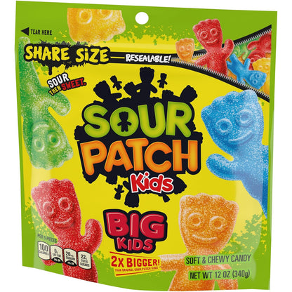 SOUR PATCH KIDS Big Kids Chewy Sour Candy Care Package, 12 oz Fun Gift for College Students