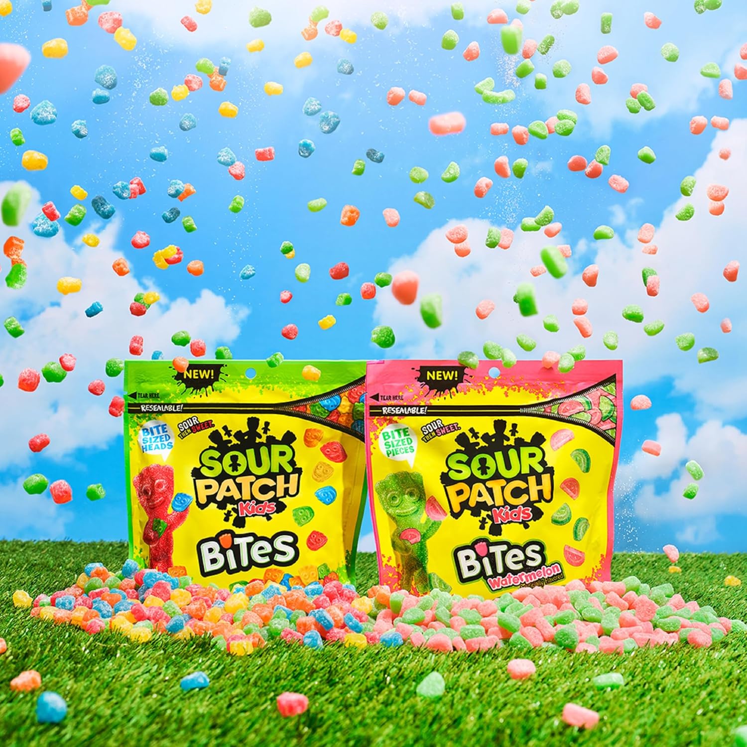 SOUR PATCH KIDS Bites Soft & Chewy Candy, 12 oz – Portion-Controlled Chewy Bites for Craving Management