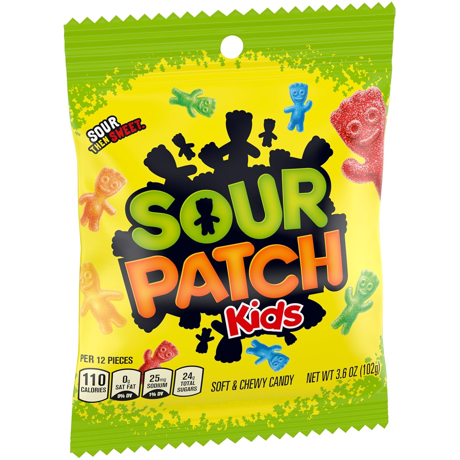 Sour Patch Kids Original Soft & Chewy Candy Multipack – Valentine's Day Classroom Gift and Holiday Stocking Stuffer for Teens