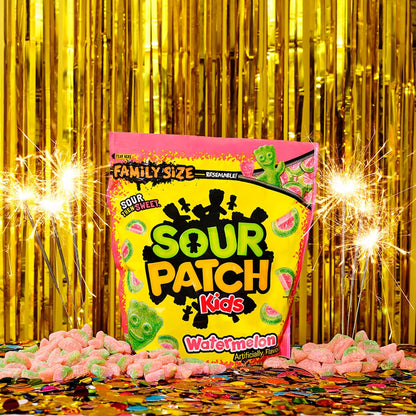 SOUR PATCH KIDS Watermelon Soft & Chewy Candy – Care Package Snack Surprise for College Students, 1.8 lb
