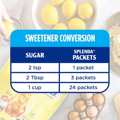 SPLENDA Zero Calorie Sweetener Packets – Less-is-More Baking Substitute, Single-Ingredient Granulated Packets for Clean Recipes