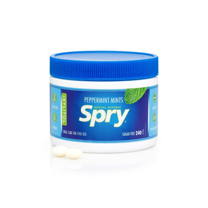 Spry Xylitol Berry Blast Mints Sugar Free Candy - Post-Coffee Oral Care for Workday Focus, 240 Count