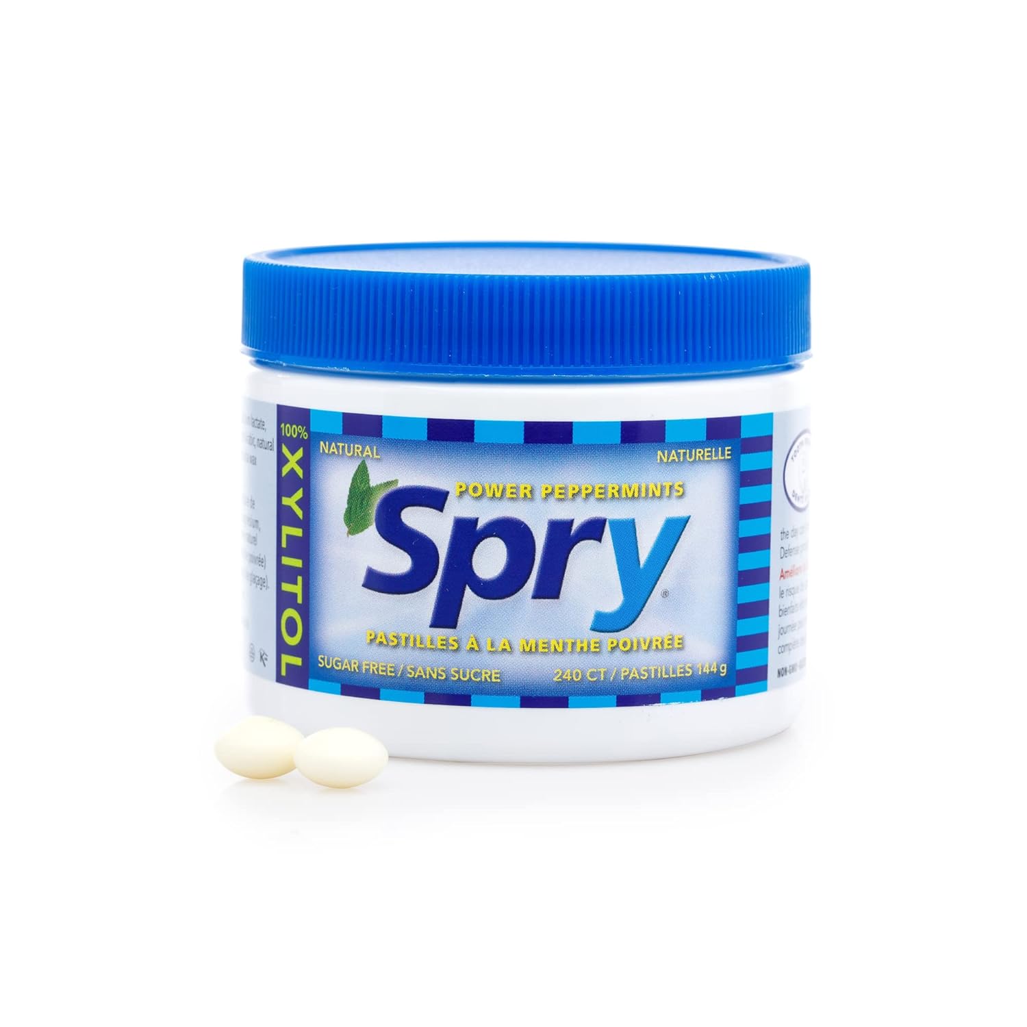 Spry Xylitol Berry Blast Mints Sugar Free Candy - Post-Coffee Oral Care for Workday Focus, 240 Count