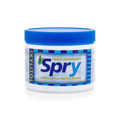 Spry Xylitol Candy – On-the-Go Oral Care for Drivers and Office Professionals, Stay-Alert Peppermint, 240 Pieces