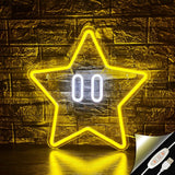 Star Neon Sign – Flameless and Shatterproof Neon Decor for Bedroom, Safe Around Children and Pets