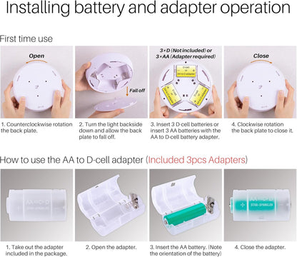 STAR-SPANGLED 6.3" Battery Ceiling Light – One-Tool Install, Zero Wiring, Maximum Simplicity