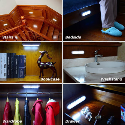 STAR-SPANGLED 7” Stick on LED Light Battery Powered – Split Body Motion Sensor Light for an Uncluttered, Intentional Home