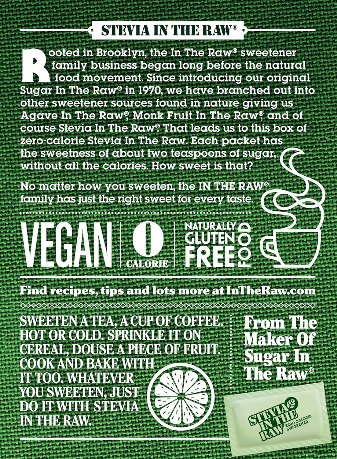 Stevia In The Raw Organic Stevia Sweetener – Pre Portioned Packets for Distraction Free Desk Sweetening