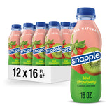 Snapple Kiwi Strawberry 16 Fl Oz Recycled Plastic Bottles 12 Pack - Bulk Conference Room Drink for Shared Workplace Kitchens