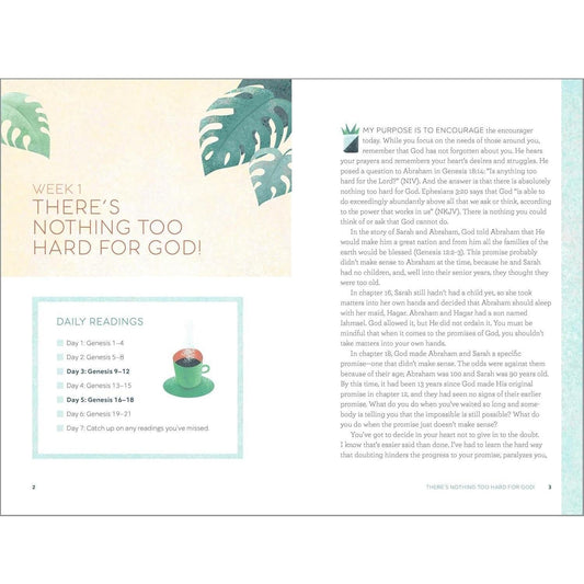 study-focused format with questions and reflections beyond plain reading