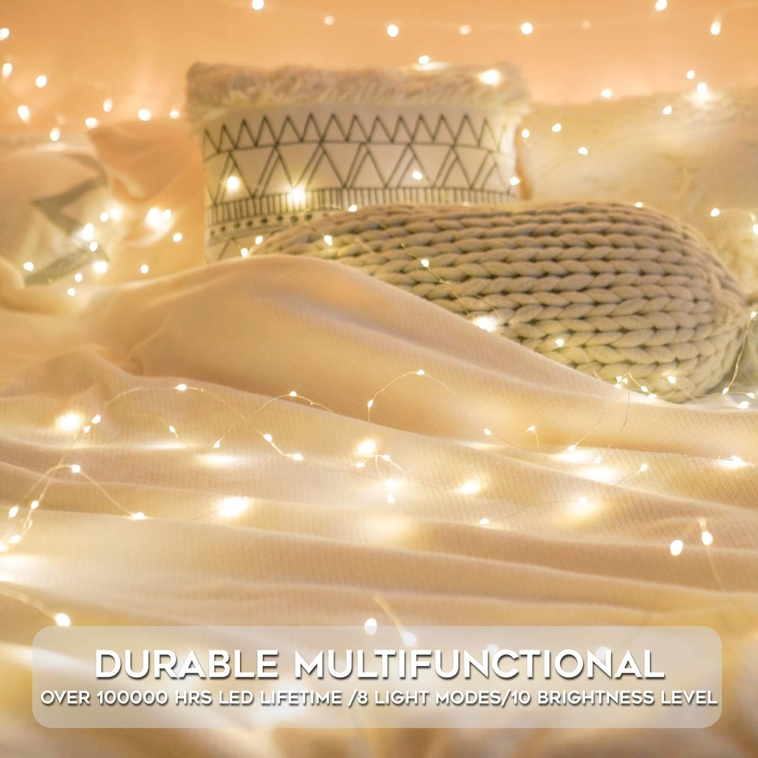 suddus Battery String Lights – Smokeless Candle Alternative for Sleep, Nursery, and Around Curious Pets