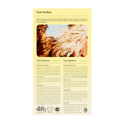 Sun Bum Clean Beauty Blonde System – Paraben-Free, Vegan Hair Wellness Kit for Mindful Grooming