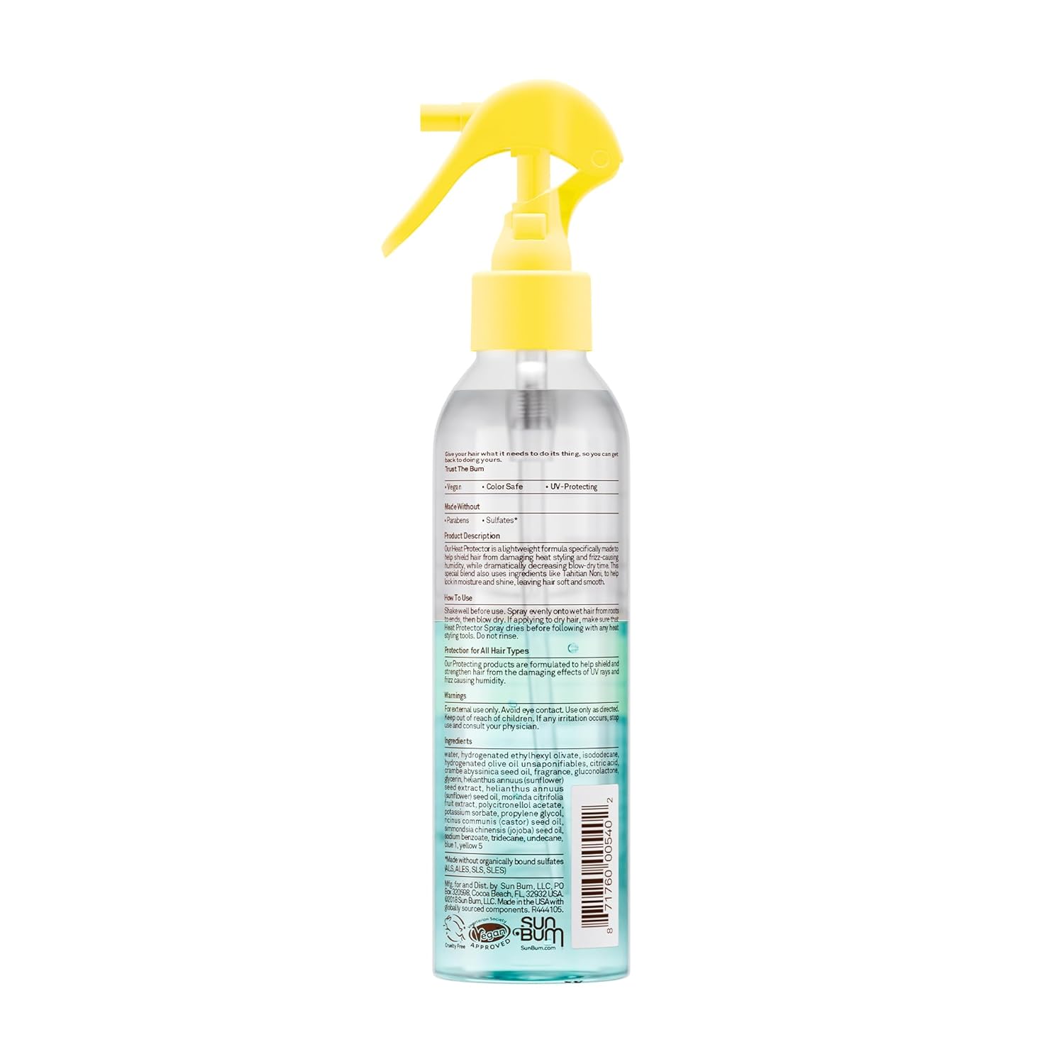 Sun Bum Thermal Protection Spray – All-Purpose Frizz Fighter for Camping, Hiking, and Tropical Travel