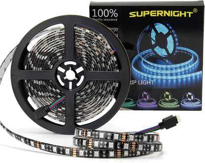SUPERNIGHT Color Changing LED Strip – Romantic Valentine's Day Gift for Couples, Remote Controlled Mood Lighting