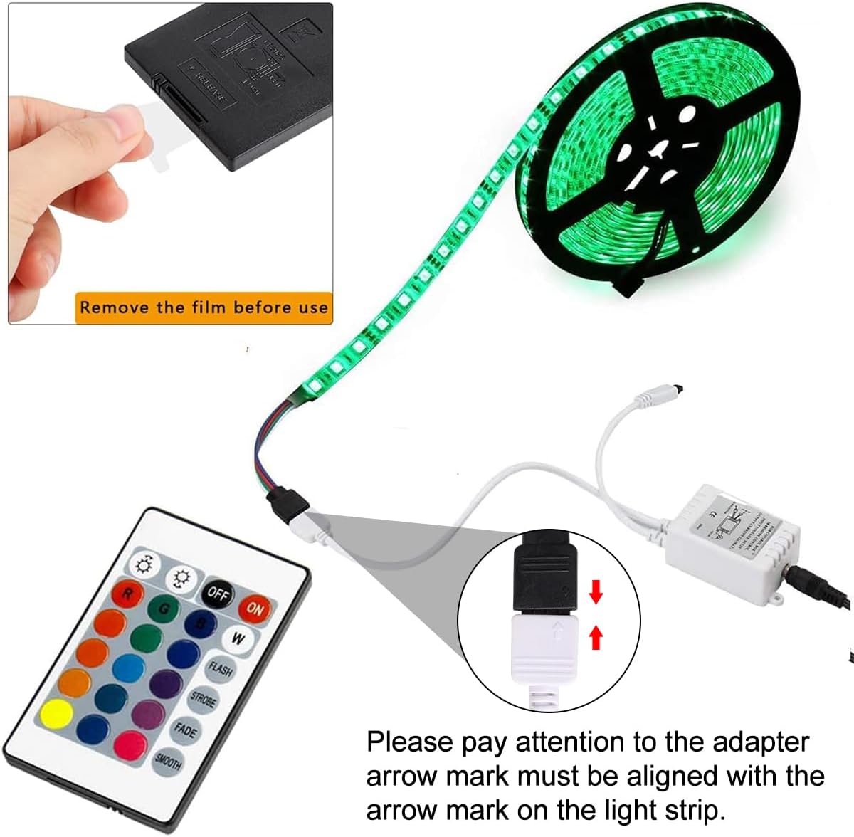 SUPERNIGHT Wireless LED Strip Remote – Streaming Setup Background Light Controller, Quick Color Switch for Content Creator Studios