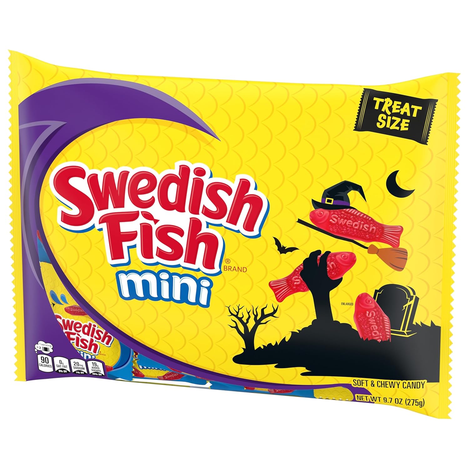 SWEDISH FISH Mini Gummy Candy, 22 Individually Wrapped Hygienic Halloween Treat Bags