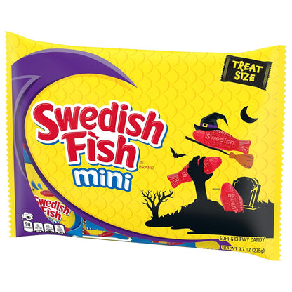 SWEDISH FISH Mini Gummy Candy, 22 Individually Wrapped Hygienic Halloween Treat Bags