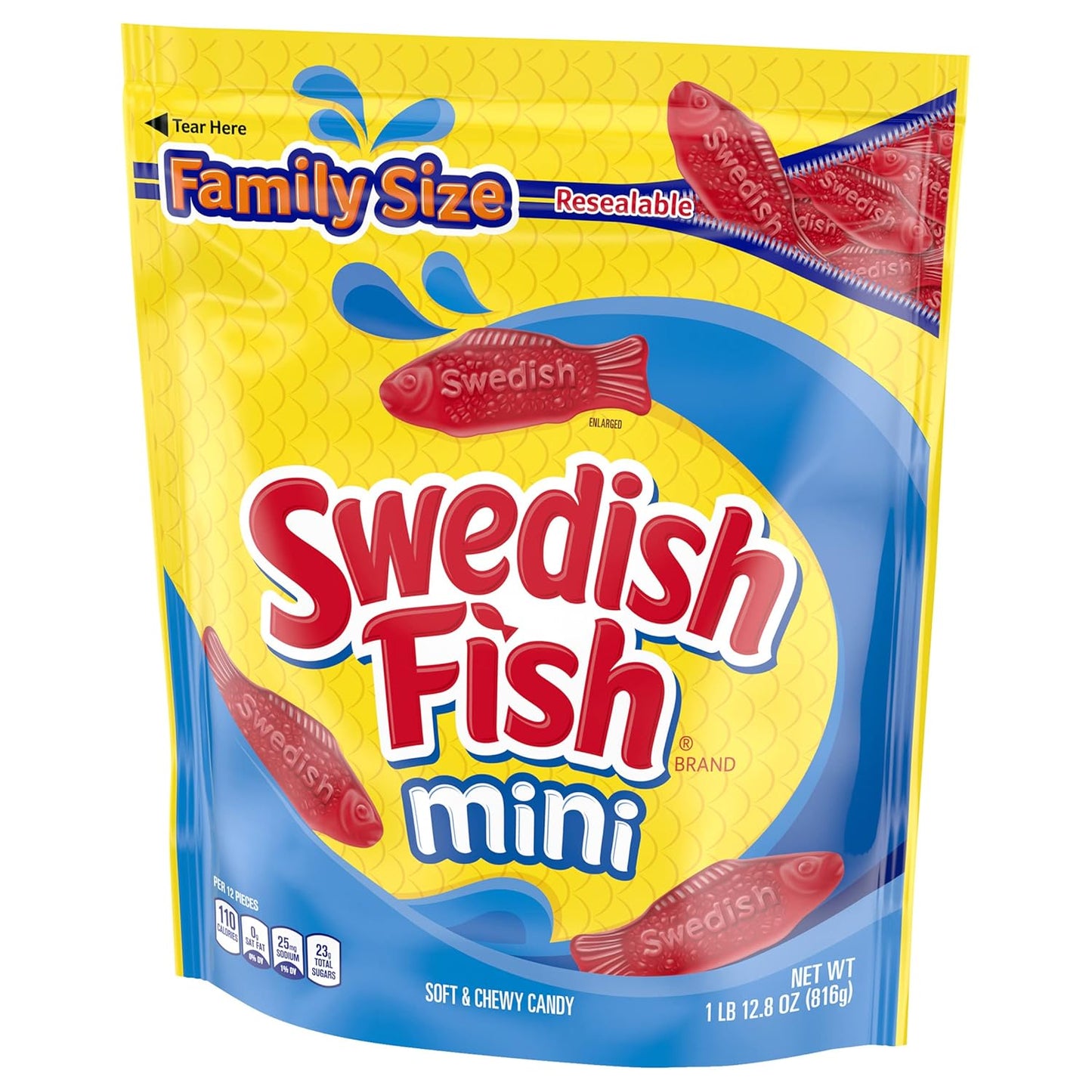 SWEDISH FISH Soft & Chewy Candy Road Trip Snacks for Kids, 12 Pack of 3.1 oz Travel Size Boxes