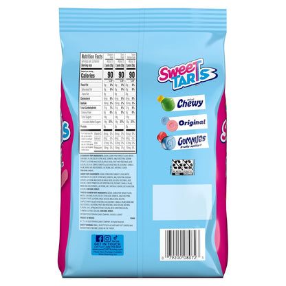 SweeTARTS Ropes Soft Chewy Candy 15 oz – Tangy Desk Treat for Long Meetings, Conference Tables, and Reception Areas