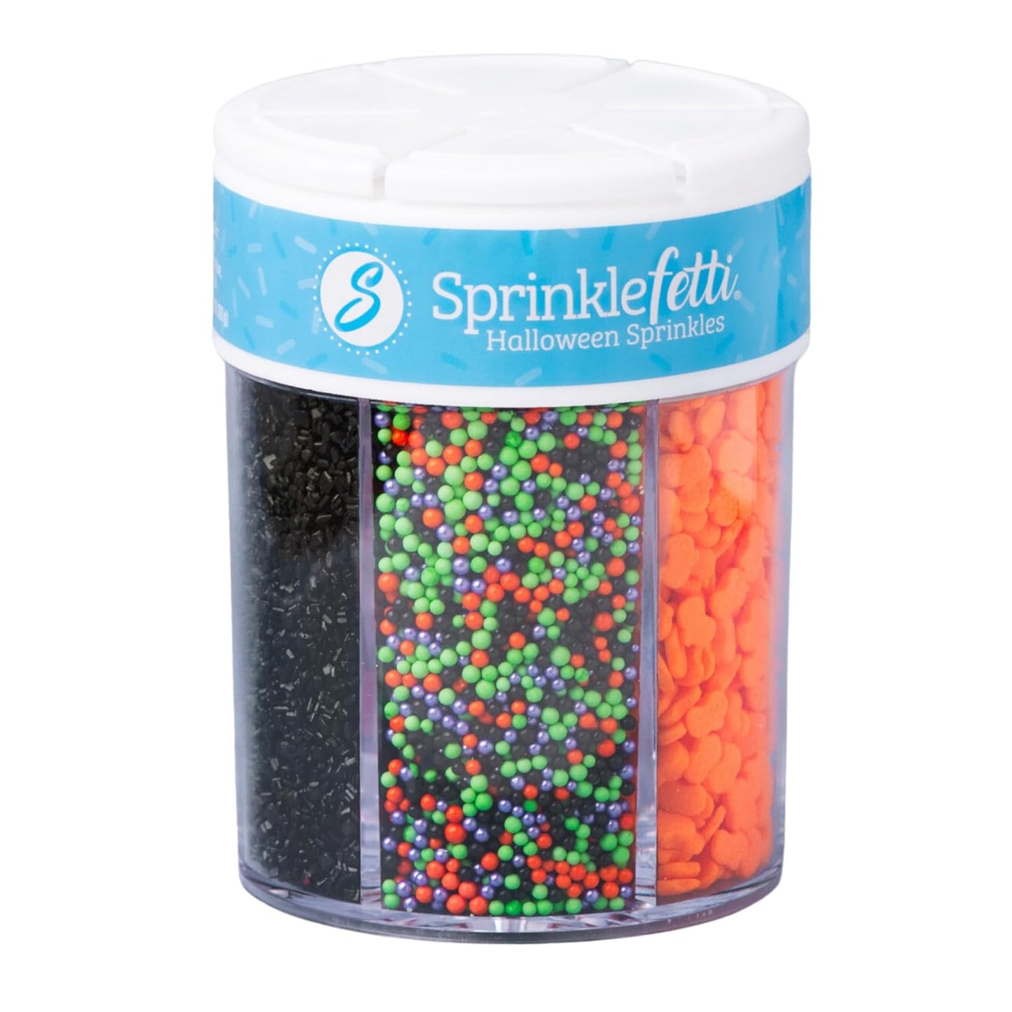 Sweets Indeed 6-Compartment Sprinkle Set – Quick-Access Flip-Top Design for Fast Halloween Dessert Assembly