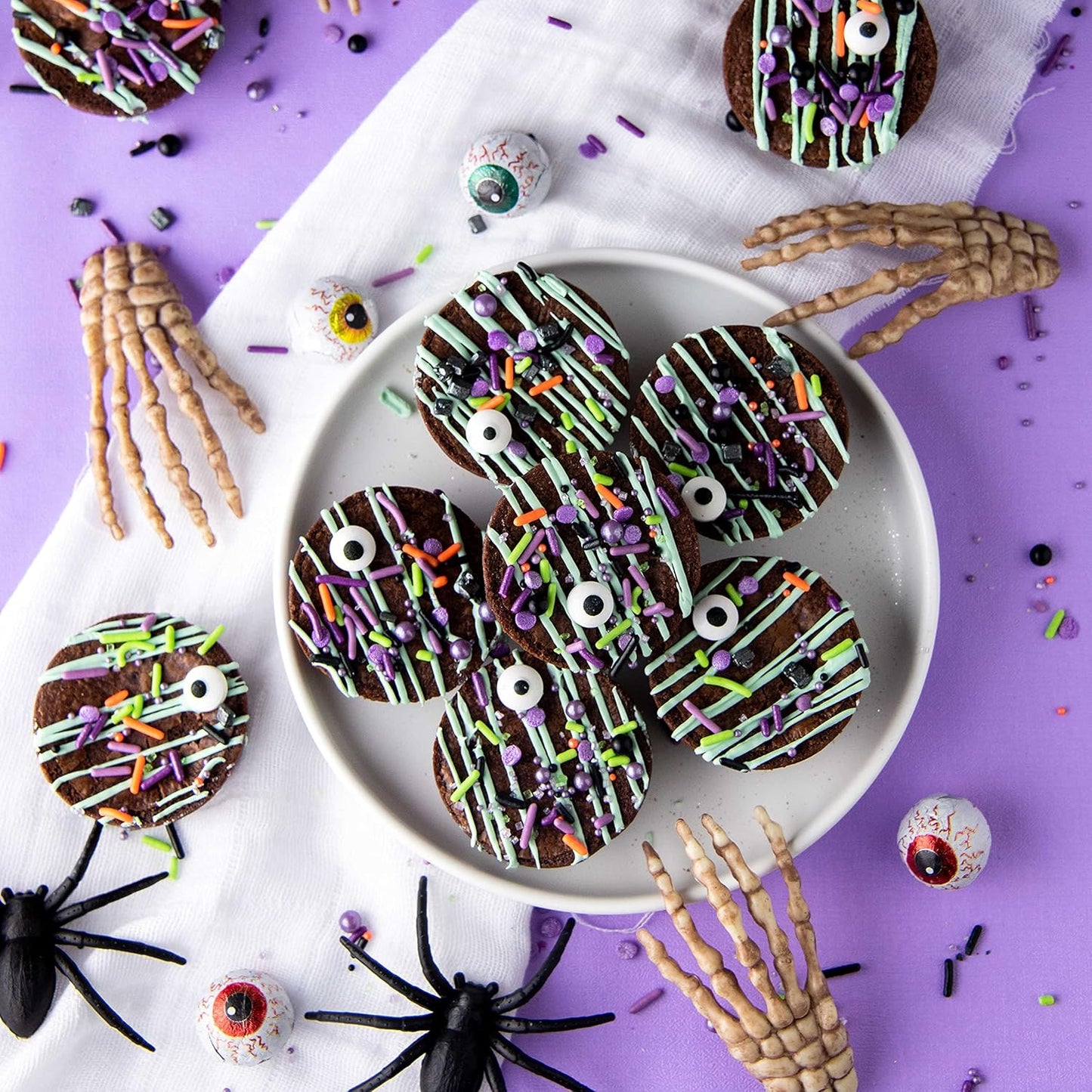Sweets Indeed Halloween Eyeball Tacklebox – Sturdy Reusable Jar of Edible Eyes for Farmers Market Bakery Booths