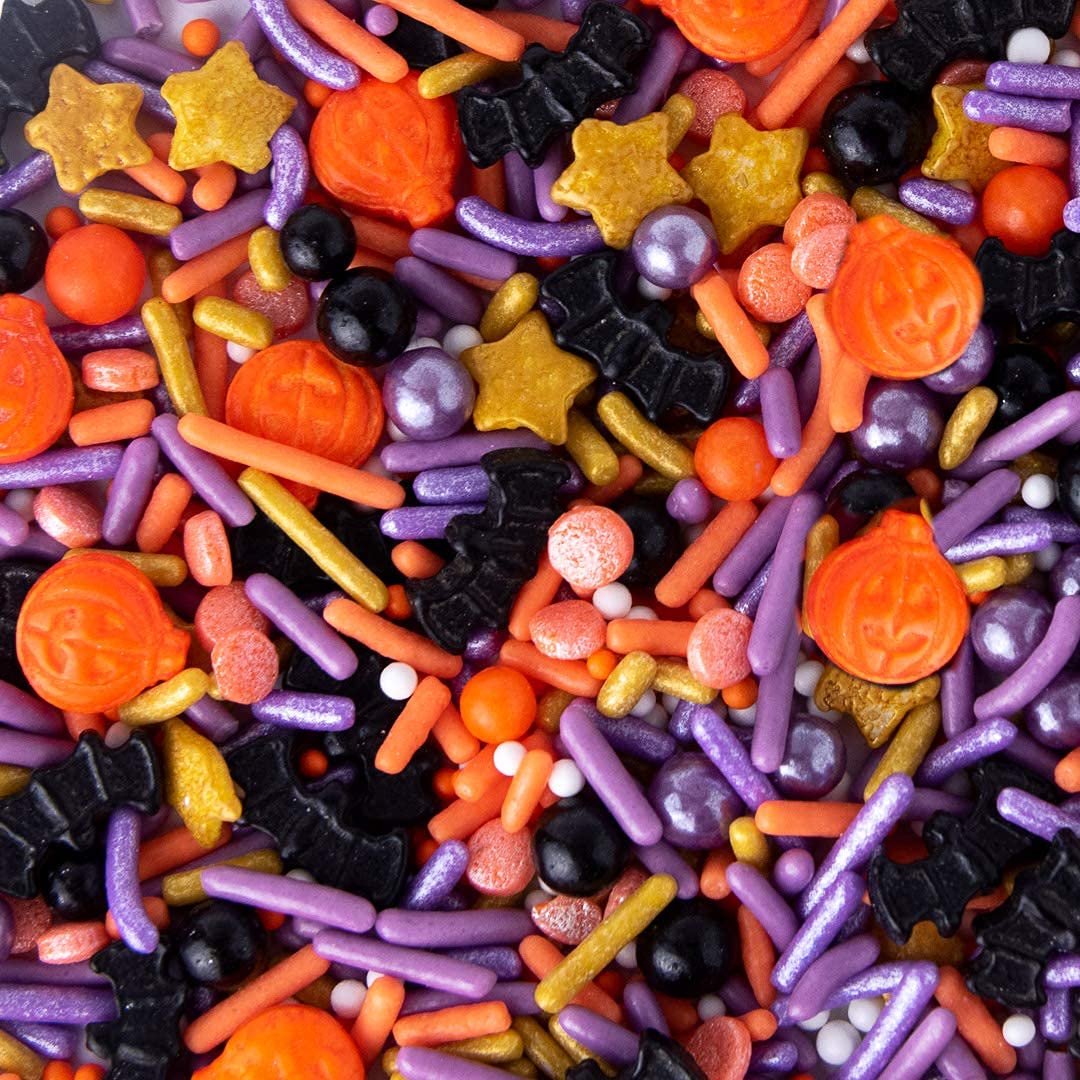 Sweets Indeed Toil & Trouble Sprinklefetti – Themed Toppings for Spooky Cake Pops & Halloween Bark Displays