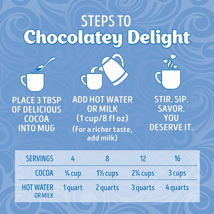 Swiss Miss 33-Serving Cocoa Canister – Family-Size Hot Chocolate for Holidays, Gatherings, and Office Kitchens