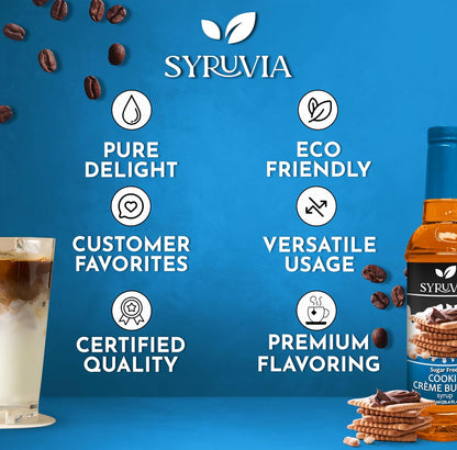 Syruvia Sugar Free Pistachio Latte Syrup – Refined Sugar-Free Indulgence for the Discerning Host, 25.4 fl oz With Pump