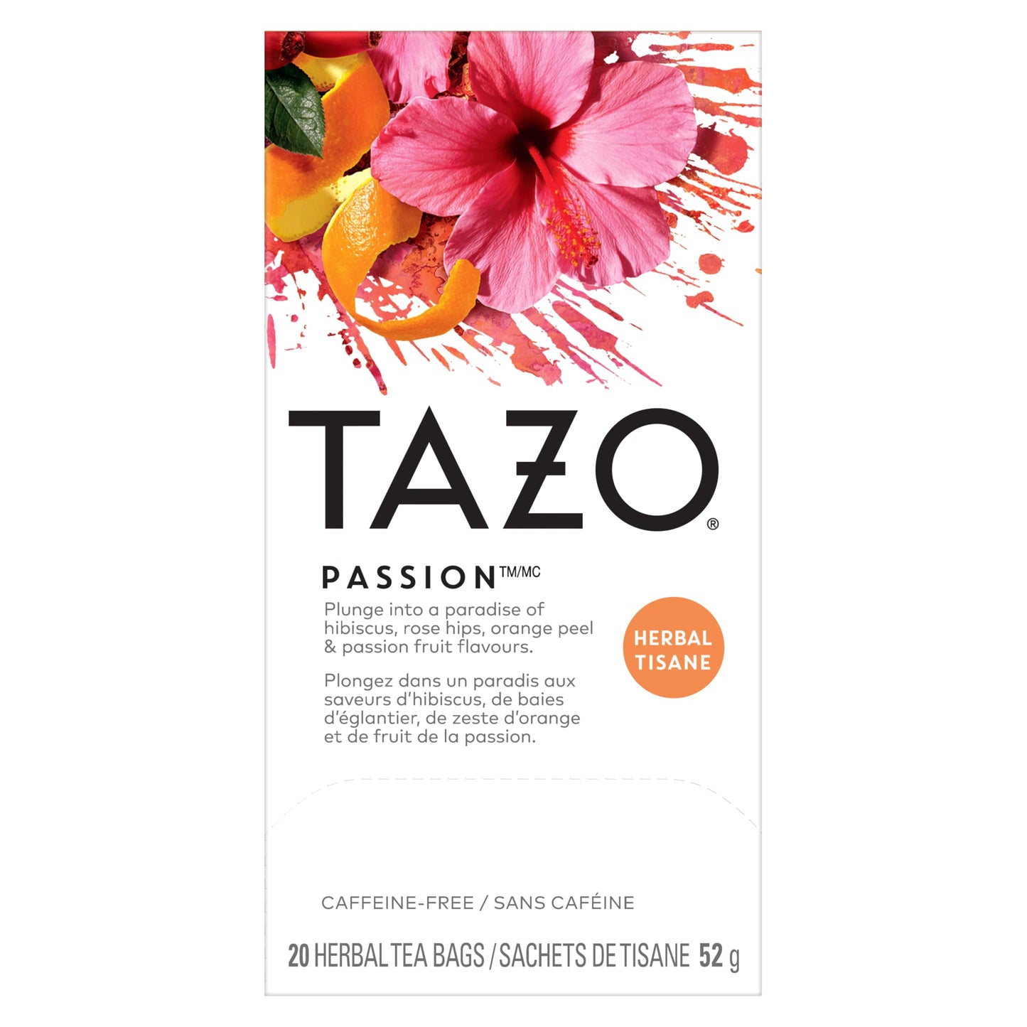 TAZO Passion Herbal Tea – Hotel Conference and Workplace Desk Herbal Alternative to Black Coffee