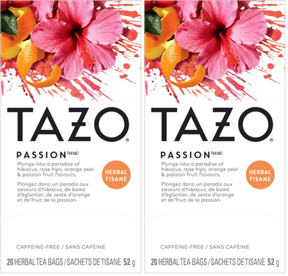 TAZO Passion Herbal Tea – Hotel Conference and Workplace Desk Herbal Alternative to Black Coffee