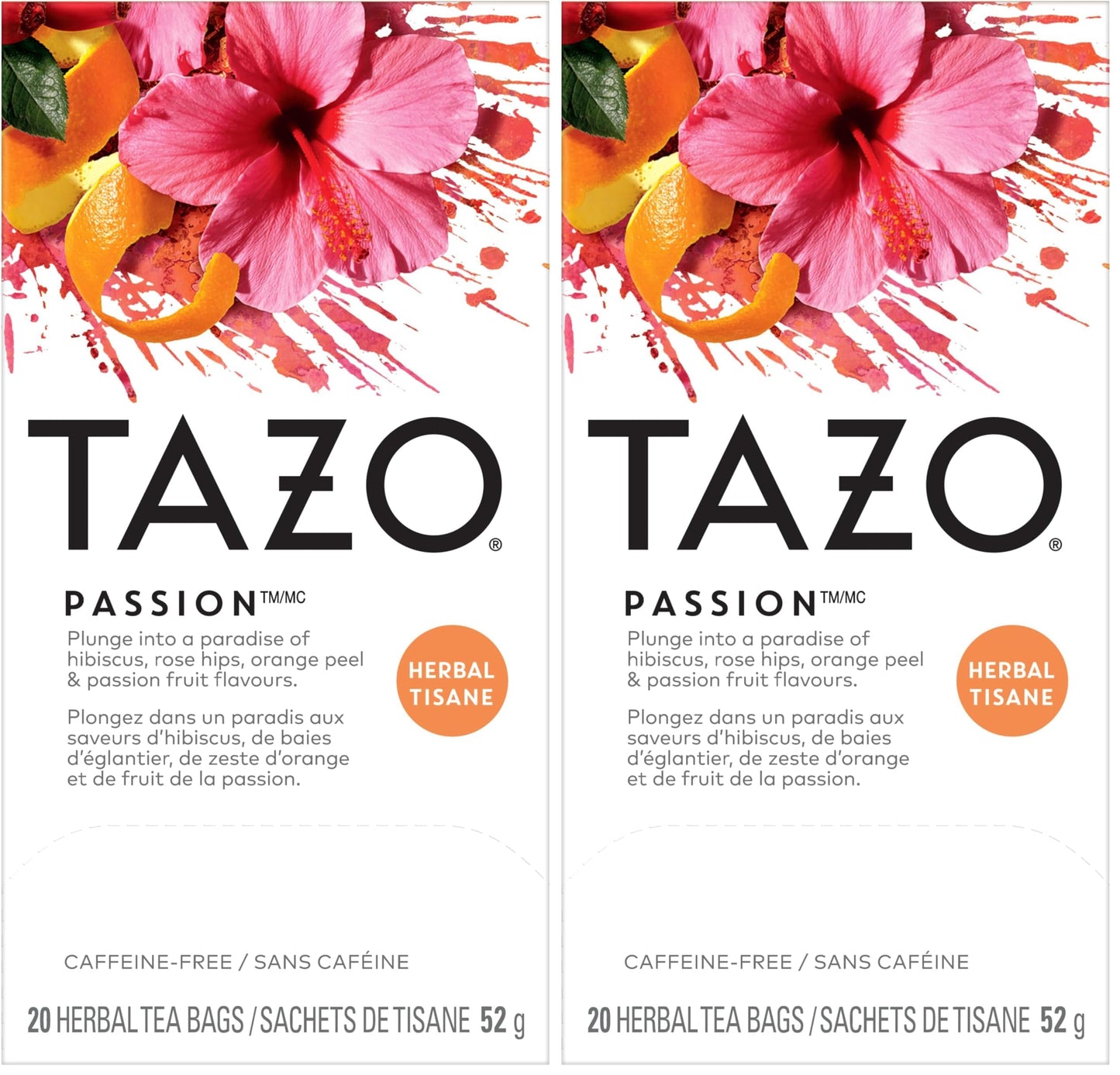 TAZO Passion Herbal Tea – Hotel Conference and Workplace Desk Herbal Alternative to Black Coffee
