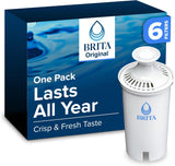 Brita Pitcher Filter 6-Pack – Drop-In Replacement for Dining Area Dispensers and Family Kitchens