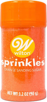 Wilton Orange Shimmer Sugar Sprinkles – Easy-Pour Decorating Bottle for Halloween Cookie Decorating with Kids