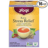 Yogi Tea Kava Stress Relief – Bedtime Wind-Down Ritual, Caffeine-Free Herbal Blend for Evening Calm
