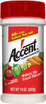 Ac'cent All Natural Flavor Enhancer for Display Friendly Pantry Storage, 9.5 Ounce Umami Seasoning for Chef Style Kitchens
