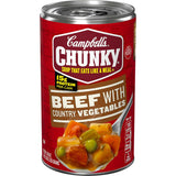 Campbell's Chunky Beef Soup – 15g Protein Comfort Meal for Balanced Weeknight Eating, 18.8 Oz Can