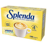 SPLENDA Single-Serve Sweetener Packets, 100 Count - Kid-Safe Portioning for Lunchboxes and After-School Snacks