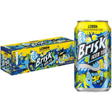Brisk Lemon Tea – Refreshing Beverage for Hot Yoga Recovery and Wellness Breaks, 12 Pack