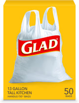 Glad Tall Kitchen Trash Bags Fragrance-Free, Reinforced Middle Bands for Intentional Living Spaces