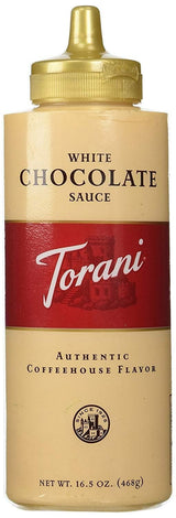 Torani White Chocolate Puremade Sauce – Gourmet Pantry Staple for the Sophisticated Home Barista, Rich Mocha & Hot Chocolate Drizzle