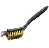 Chef Craft Select Short 9 Inch Black Grill Brush – Versatile Scraper for Grilling Stations, Balconies, and Shared Outdoor Spaces